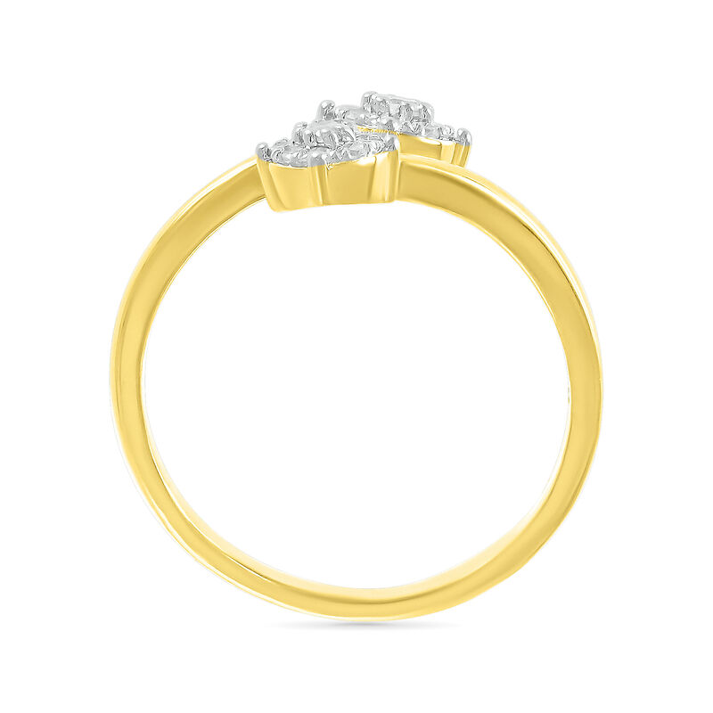 Diamond Bypass Ring in 10K Yellow Gold &#40;1/5 ct. tw.&#41;