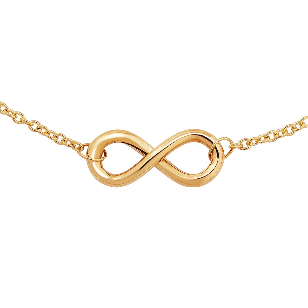 Buy Revere 9ct Yellow Gold Infinity Charm Bracelet | Womens bracelets |  Argos