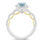 Alexandra Aquamarine &amp; Diamond Engagement Ring In 14K White and Yellow Gold &#40;1/2 ct. tw.&#41;