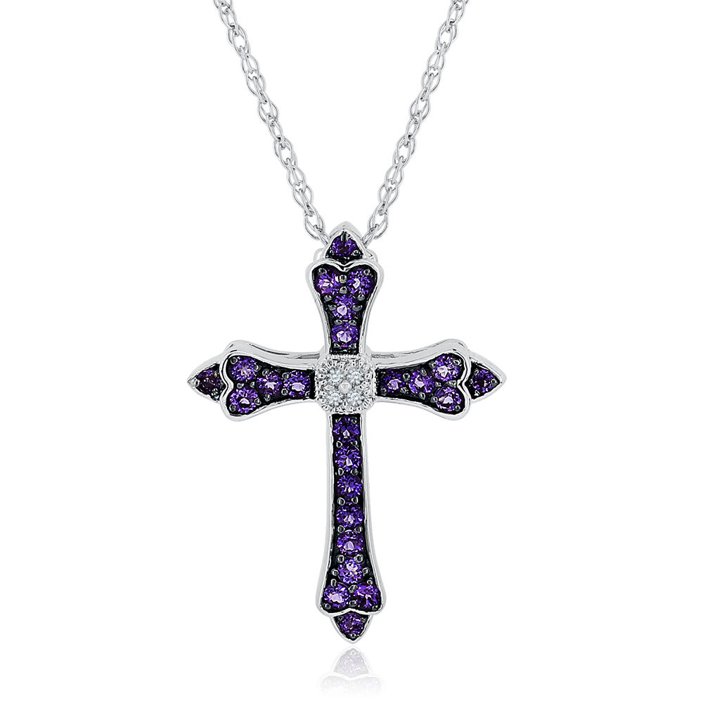 Amethyst sale cross necklace