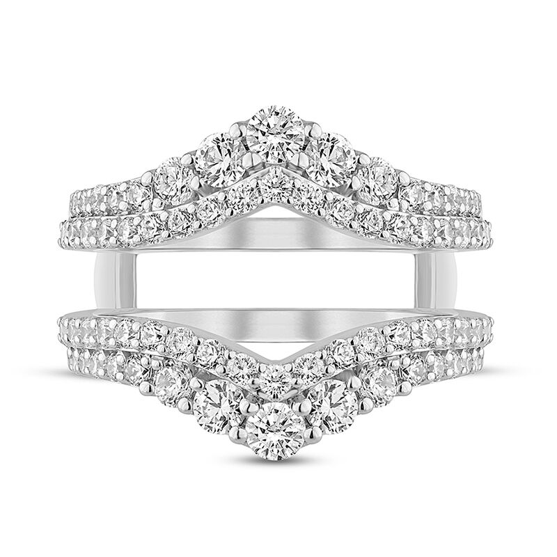Previously Owned - Men's 1/2 CT. T.W. Diamond Double Row Ring in 14K White  Gold
