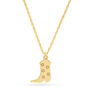 Cowboy Boot Necklace in 14K Yellow Gold