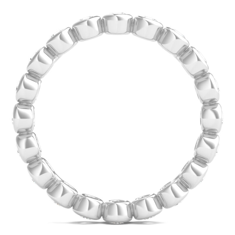 Round Lab Grown Diamond Bezel-Set Eternity Band in 14K White Gold &#40;1 ct. tw.&#41;