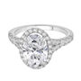 Oval Halo Lab Grown Diamond Engagement Ring in 14K White Gold &#40;3 3/4 ct. tw.&#41;