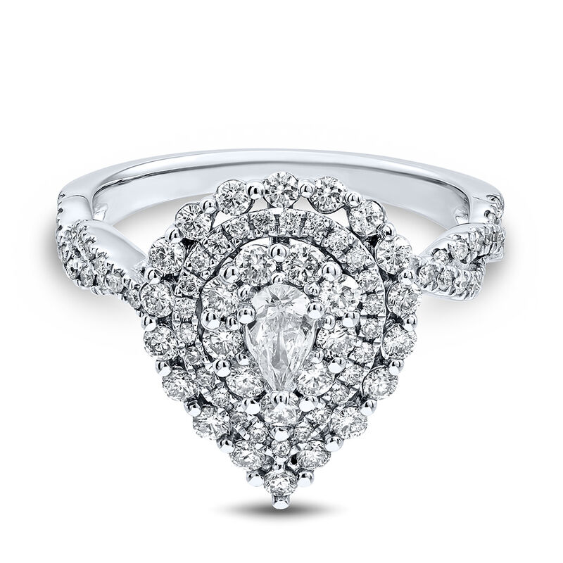 Vera Wang WISH Diamond Pendant Necklace 5/8 ct tw Round/Pear