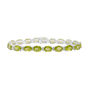 Peridot and Diamond Accent Bracelet in Sterling Silver