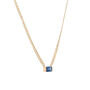 London Blue Topaz Cuban Link Necklace in Vermeil