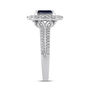 Cinderella Blue Sapphire Ring in 14K White Gold &#40;1/3 ct. tw.&#41;