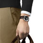 Gentleman Quartz Men&rsquo;s Brown Leather Watch in Stainless Steel, 40MM