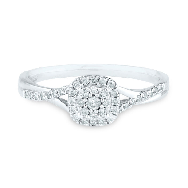 Diamond Ring in 10K White Gold &#40;1/4 ct. tw.&#41;