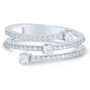 Lab Grown Diamond Three-Row Orbit Band in in 14K White Gold &#40;1/2 ct. tw.&#41;