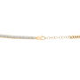 Lab-Created White Sapphire Tennis and Curb Link Necklace in Vermeil