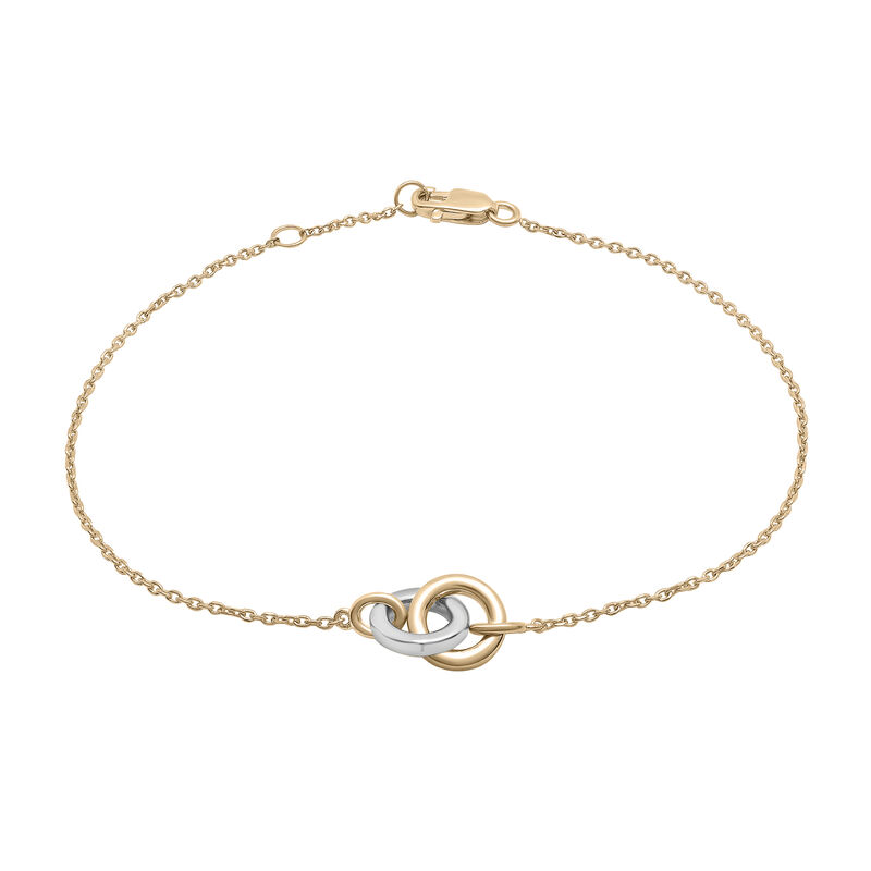 Linked Circle Bracelet in Sterling Silver and Vermeil