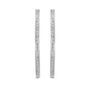 Faux Channel-Set Diamond Hoops in Sterling Silver