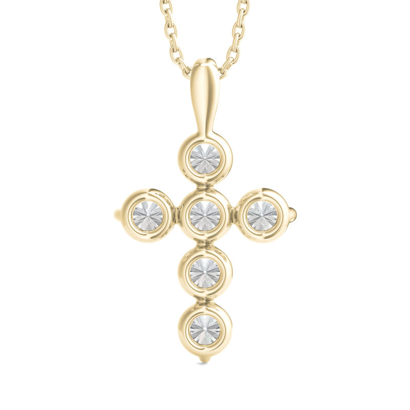 Lab Grown Diamond Cross Pendant in 14K Yellow Gold &#40;1 ct. tw.&#41;