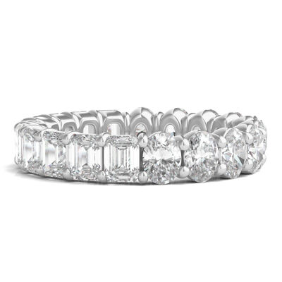Oval and Emerald-Cut Lab Grown Diamond Eternity Band in 14k Gold (4 ct. tw.)