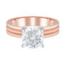 Solitaire Three-Row Semi-Mount Engagement Ring in 14K Rose Gold &#40;Setting Only&#41;