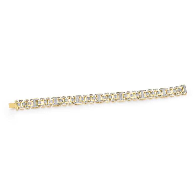 Men&rsquo;s Diamond Bracelet in 10K Yellow Gold &#40;1 1/2 ct. tw.&#41;