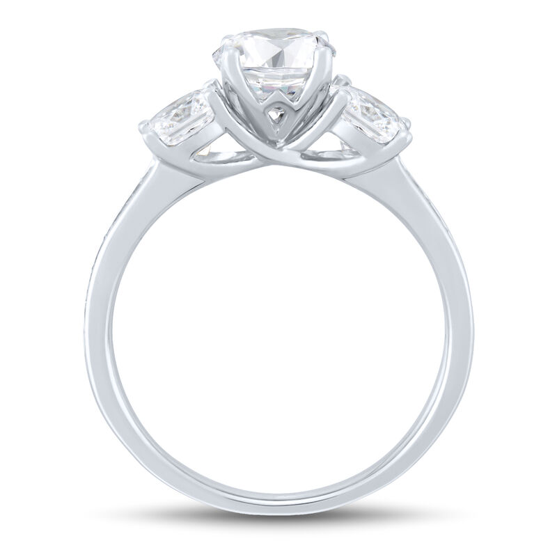 Lab Grown Three-Stone Diamond Engagement Ring in 14K White Gold &#40;2-1/4 ct. tw.&#41;