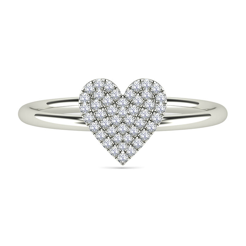 Diamond Heart Ring in 14K Gold