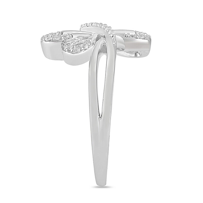 Diamond Dragonfly Ring in Sterling Silver &#40;1/8 ct. tw.&#41;