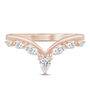 Lab Grown Diamond Pear &amp; Marquise-Cut Chevron Ring Enhancer in 14K Rose Gold &#40;1/2 ct. tw.&#41;