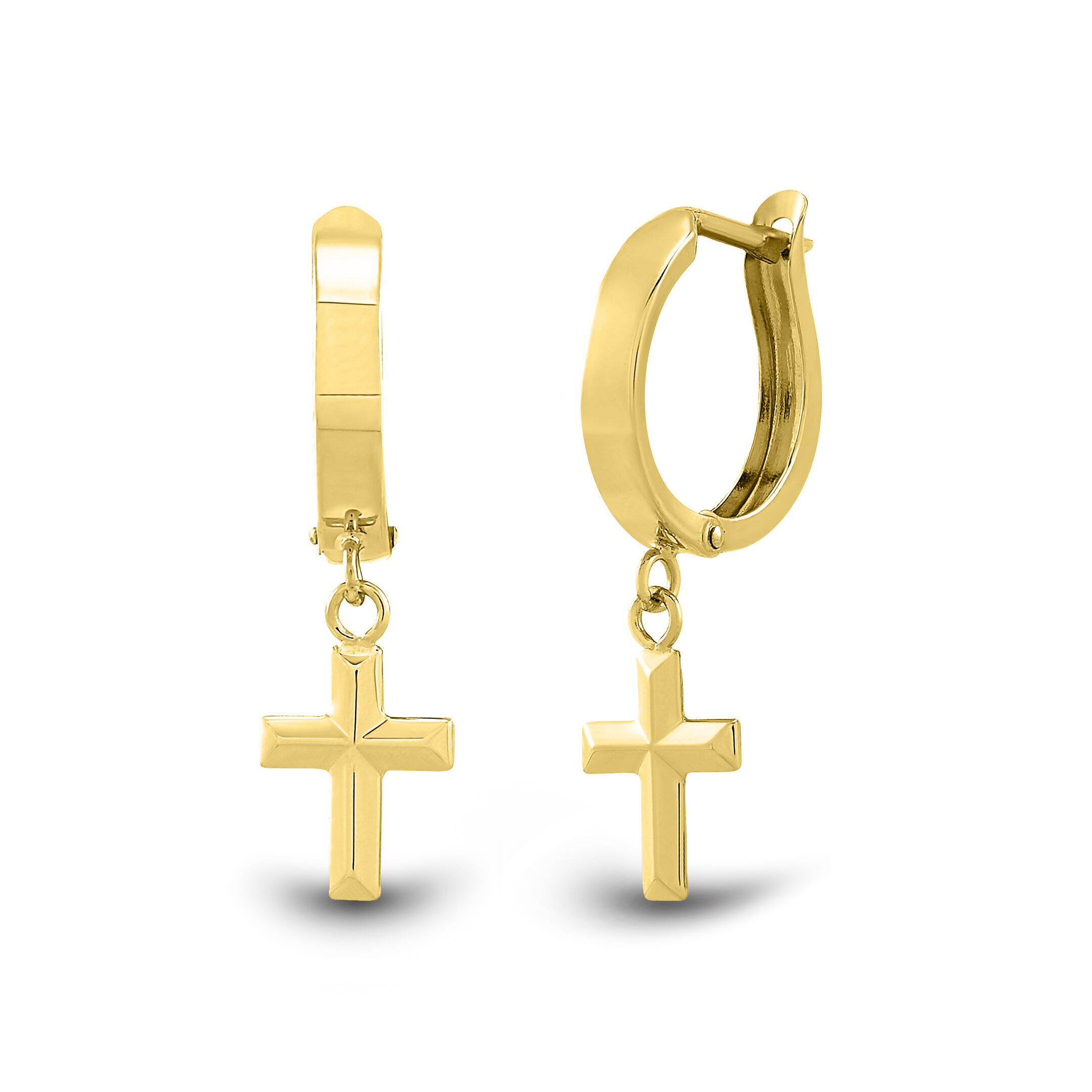 Buy Mens Earrings Gold Cross Earrings Men Diamond Cross Earrings for Men  Gold Dangle Hoop Earrings Mens Cross Earrings by Twistedpendant Online in  India - Etsy