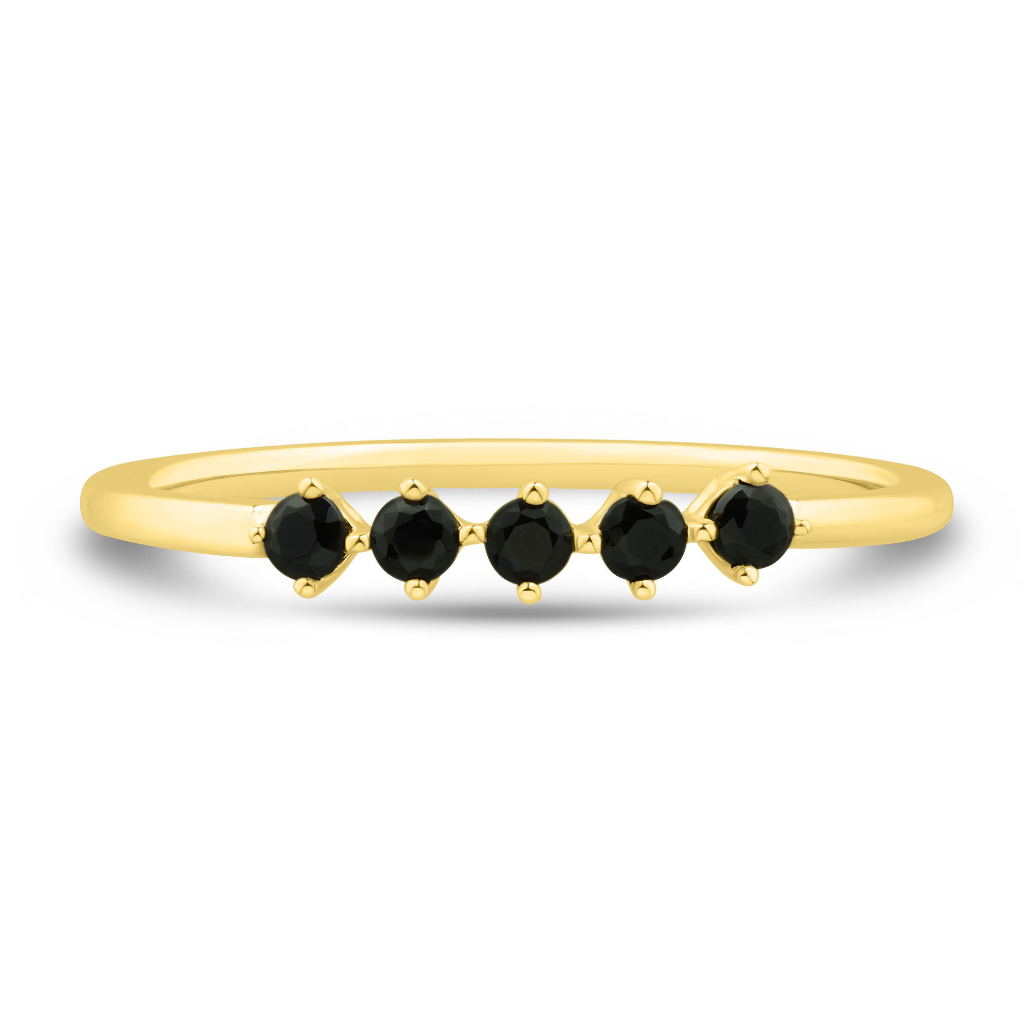 Scout & Lark Lab-Created Gemstone Five-Stone Band in 10K Yellow Gold