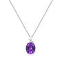 Amethyst and Diamond Accent Pendant in Sterling Silver