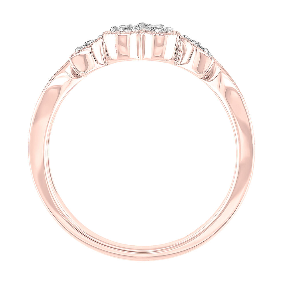 Heart Cluster Diamond Ring in 10K Rose Gold (1/5 ct. tw.)