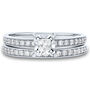 1/2 ct. tw. Princess-Cut Diamond Engagement Set in 14K White Gold