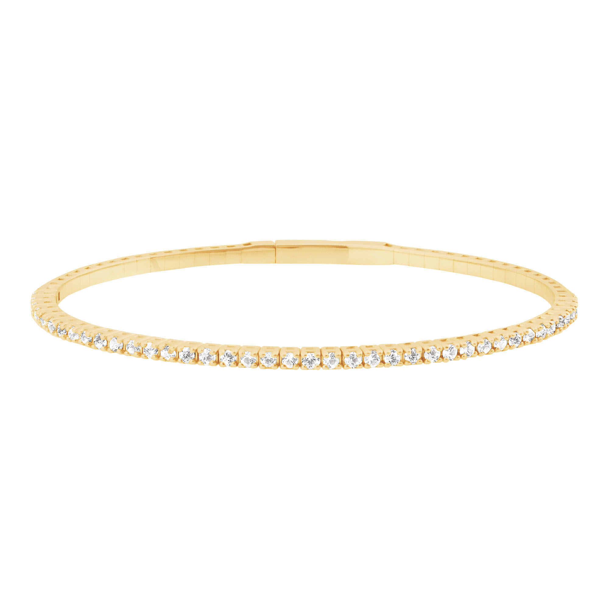 Obelisco Diamond Flexible Bangle Bracelet in 18kt White Gold | Grace Renee  Gallery
