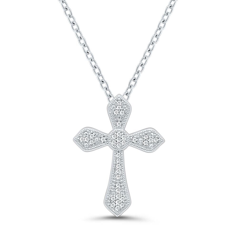 Men's Prayer Cross Pendant in Sterling Silver | Helzberg Diamonds