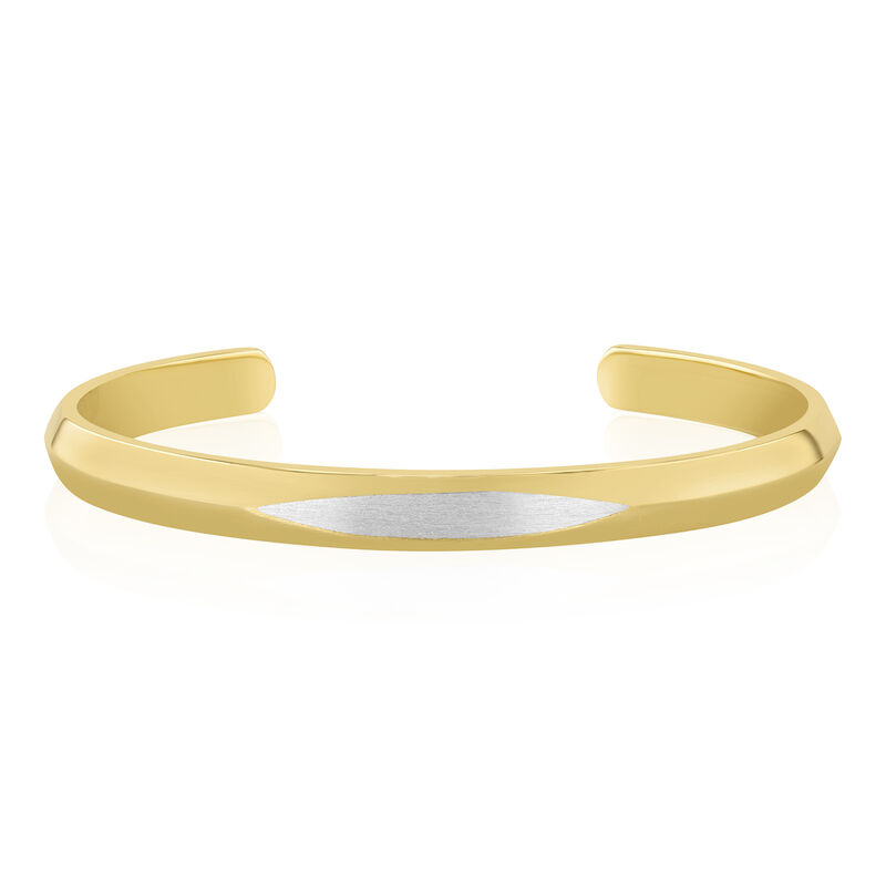 Men&#39;s Knife-Edge Cuff Bracelet in Vermeil