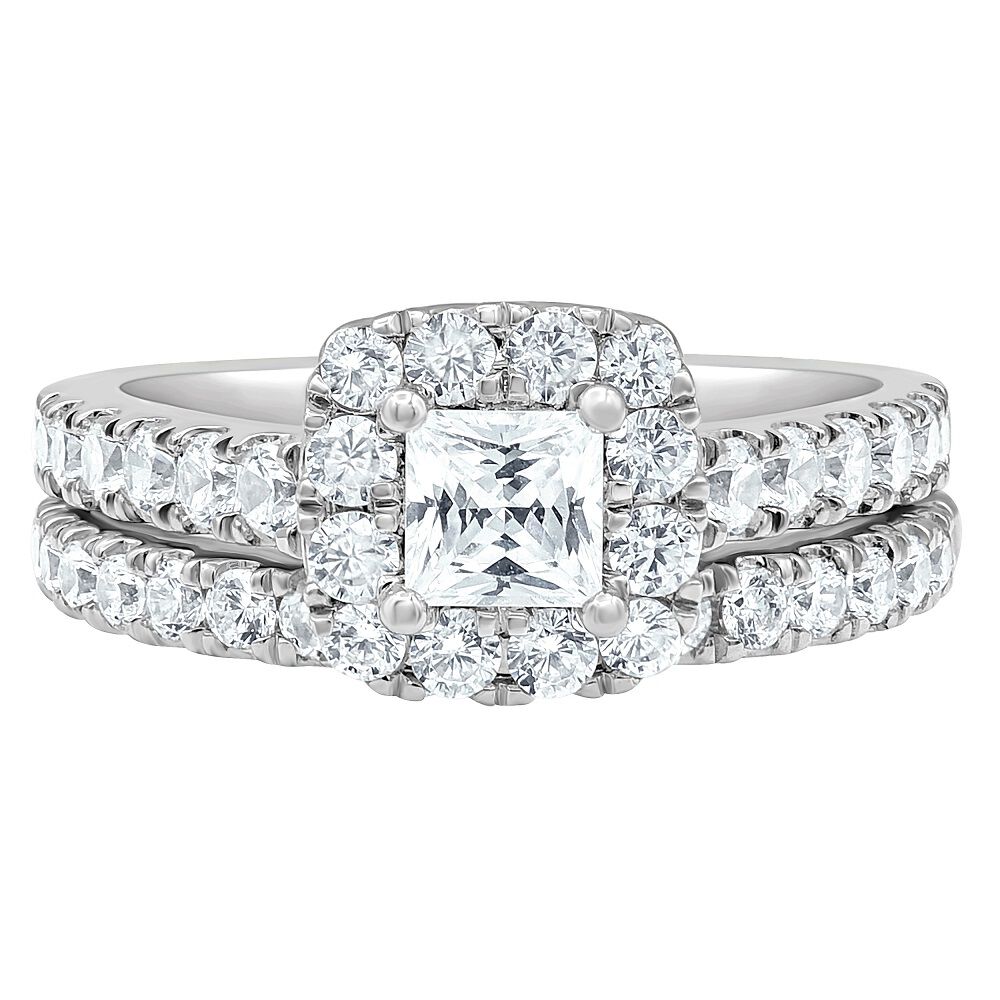 2 ct. tw. Diamond Engagement Ring Set in 14K White Gold | Helzberg