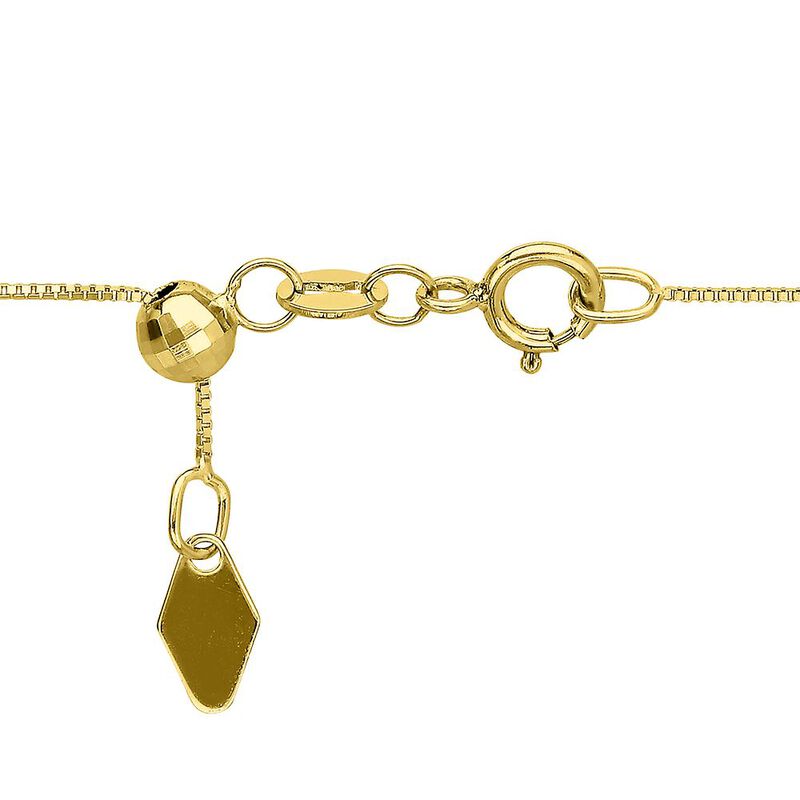 Adjustable Box Chain in 14K Yellow Gold, 20&quot;