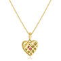 Heart-Shaped Ruby Pendant in 10K Yellow Gold