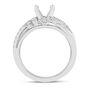 1/3 ct. tw. Round-Cut Diamond Semi-Mount Engagement Ring in 14k White Gold &#40;Setting Only&#41;