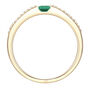 Emerald and Diamond Stacking Ring in 10K Yellow Gold &#40;1/5 ct. tw.&#41;