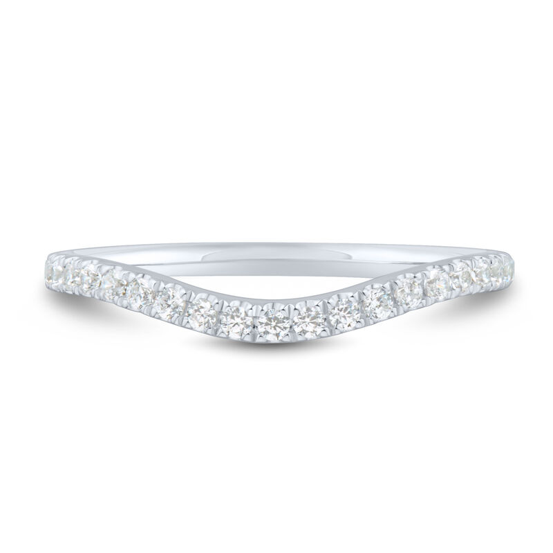 Lab Grown Diamond Contour Band in 14K White Gold &#40;1/5 ct. tw.&#41;