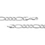 Hollow Figaro Chain in 14K White Gold, 7MM, 22&quot;