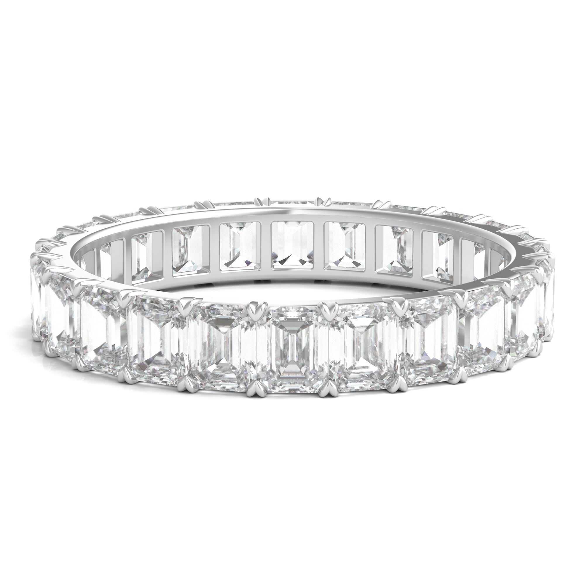 Lab created emerald 2024 eternity band