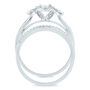 Diamond Floral Halo Engagement Ring Set in 14K White Gold &#40;1/4 ct. tw.&#41;