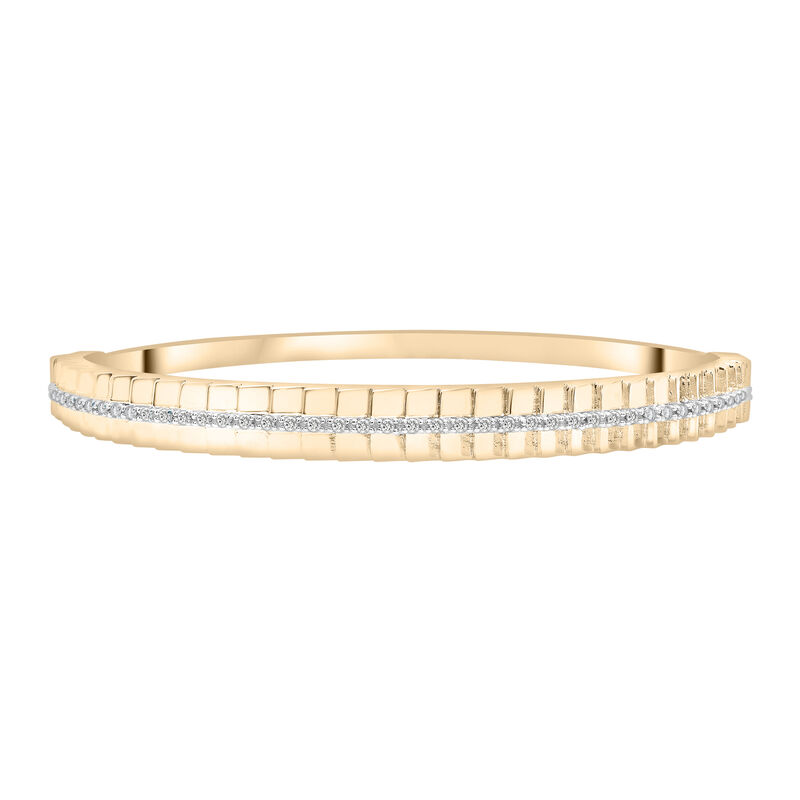Aurate New York Classic Gold Hinged Bracelet