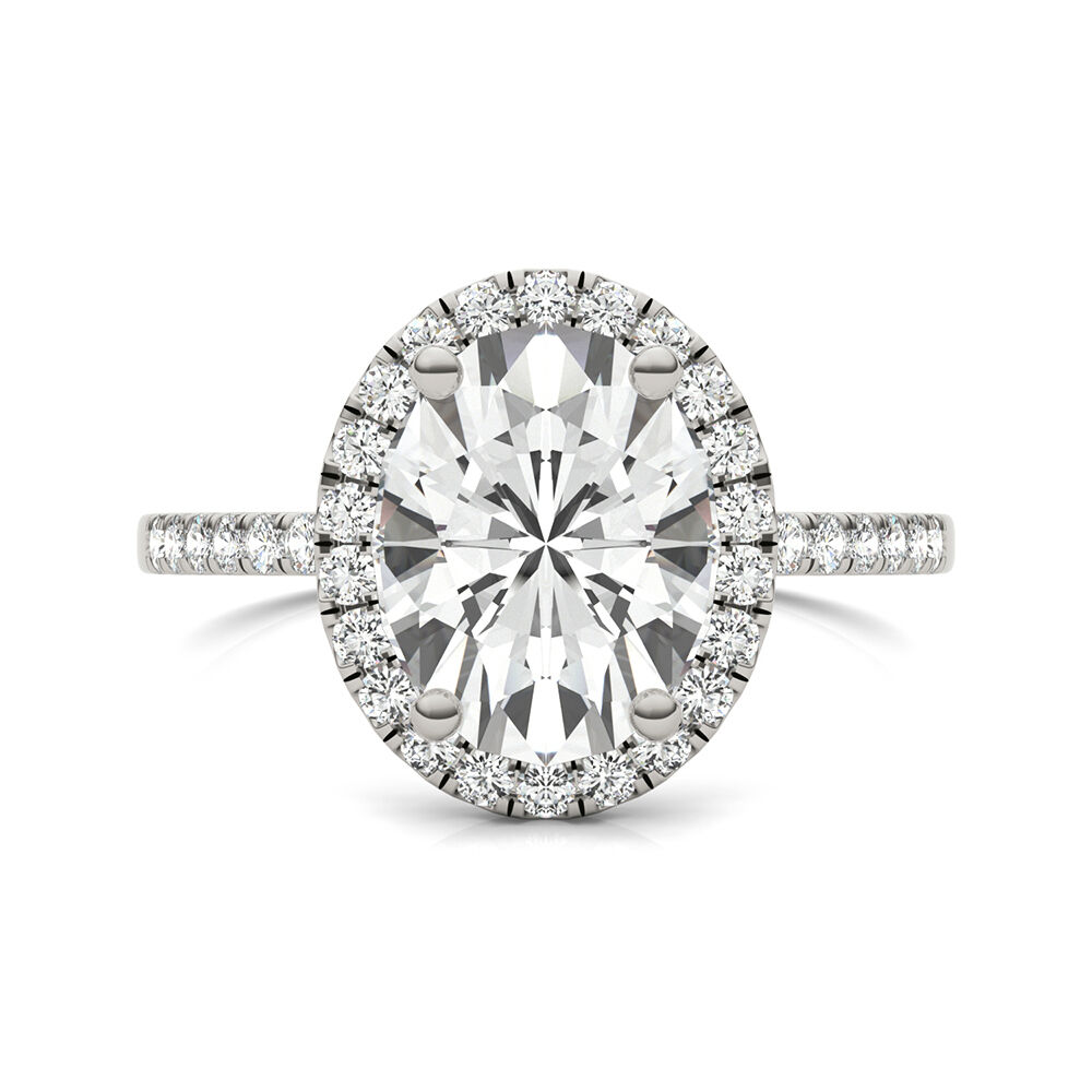 Charles and sale colvard halo ring