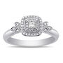 Princess-Cut Diamond Halo Promise Ring in Sterling Silver &#40;1/6 ct. tw.&#41;