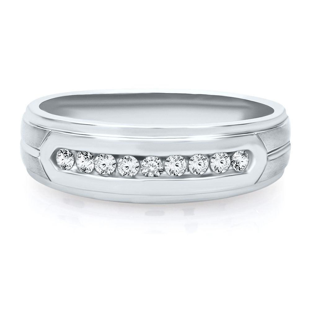 10k white gold mens wedding deals band