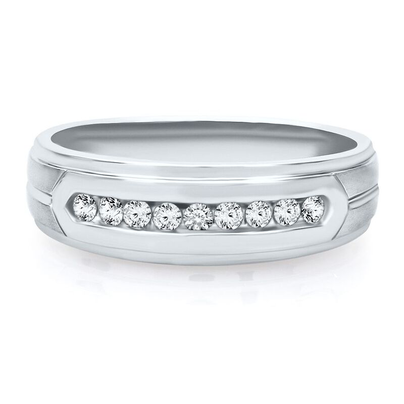 3/4 Carat Men Diamond Wedding Band Ring in 14K Yellow Gold(Ring Size 6.25), Men's, Size: One Size