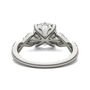 Lab Created Moissanite Twist-Shank Multi-Stone Engagement Ring in 14K White Gold