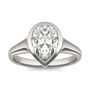 Lab-Created Moissanite Bezel-Set Engagement Ring in 14K White Gold &#40; 2 1/10 ct. dew&#41;